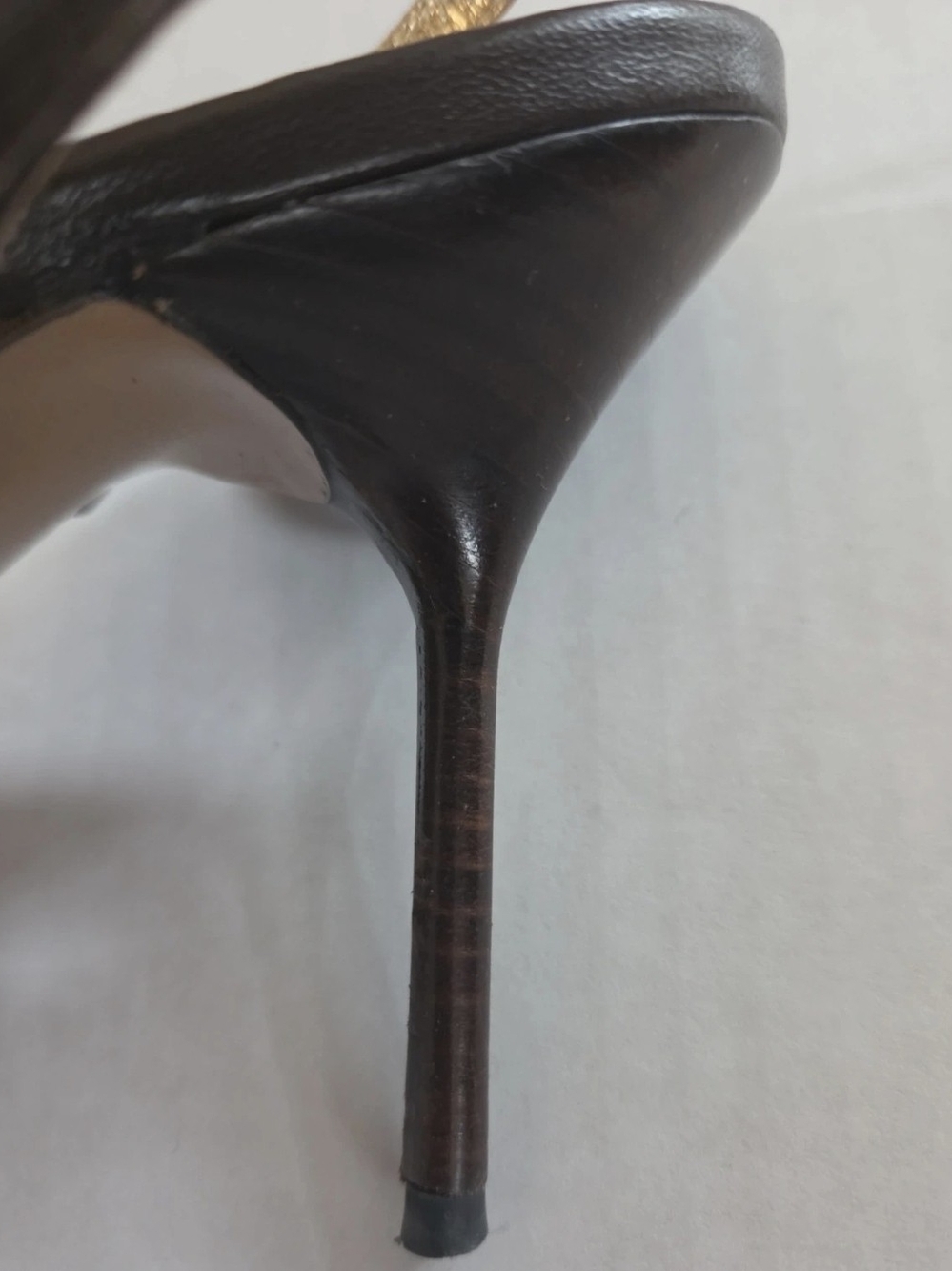 DOLCE & GABBANA Brown Flower Strappy Women’s Sandals - Picture 4 of 9